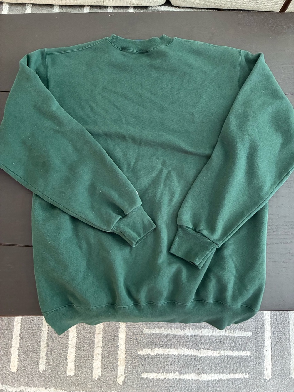 Champion Green Crewneck Sweatshirt with Logo Tag - Picture 5 of 6